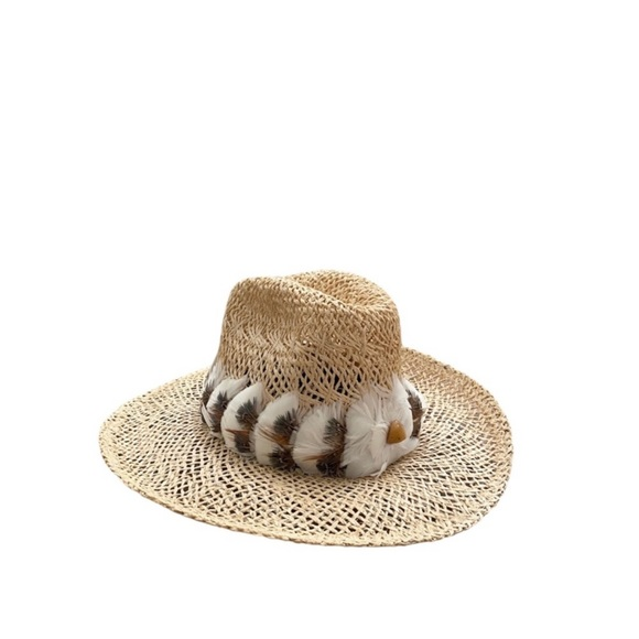 Other - Tumble‎ Weave Natural Straw Unisex Rancher Western Cowboy Hat